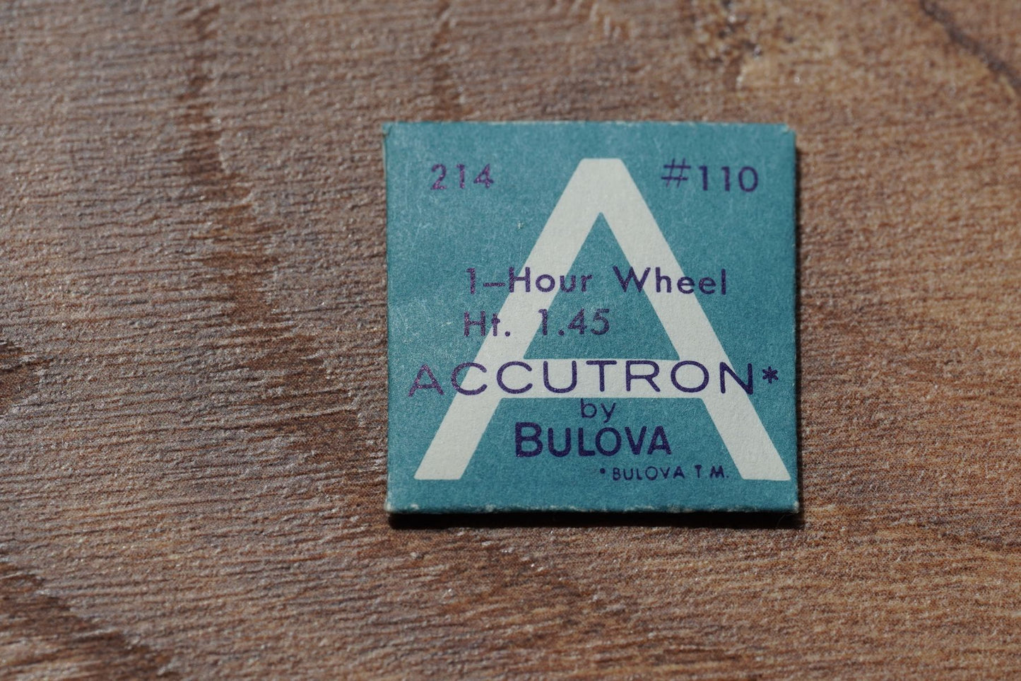 Bulova cal 214 part 110 Hour wheel H1,45
