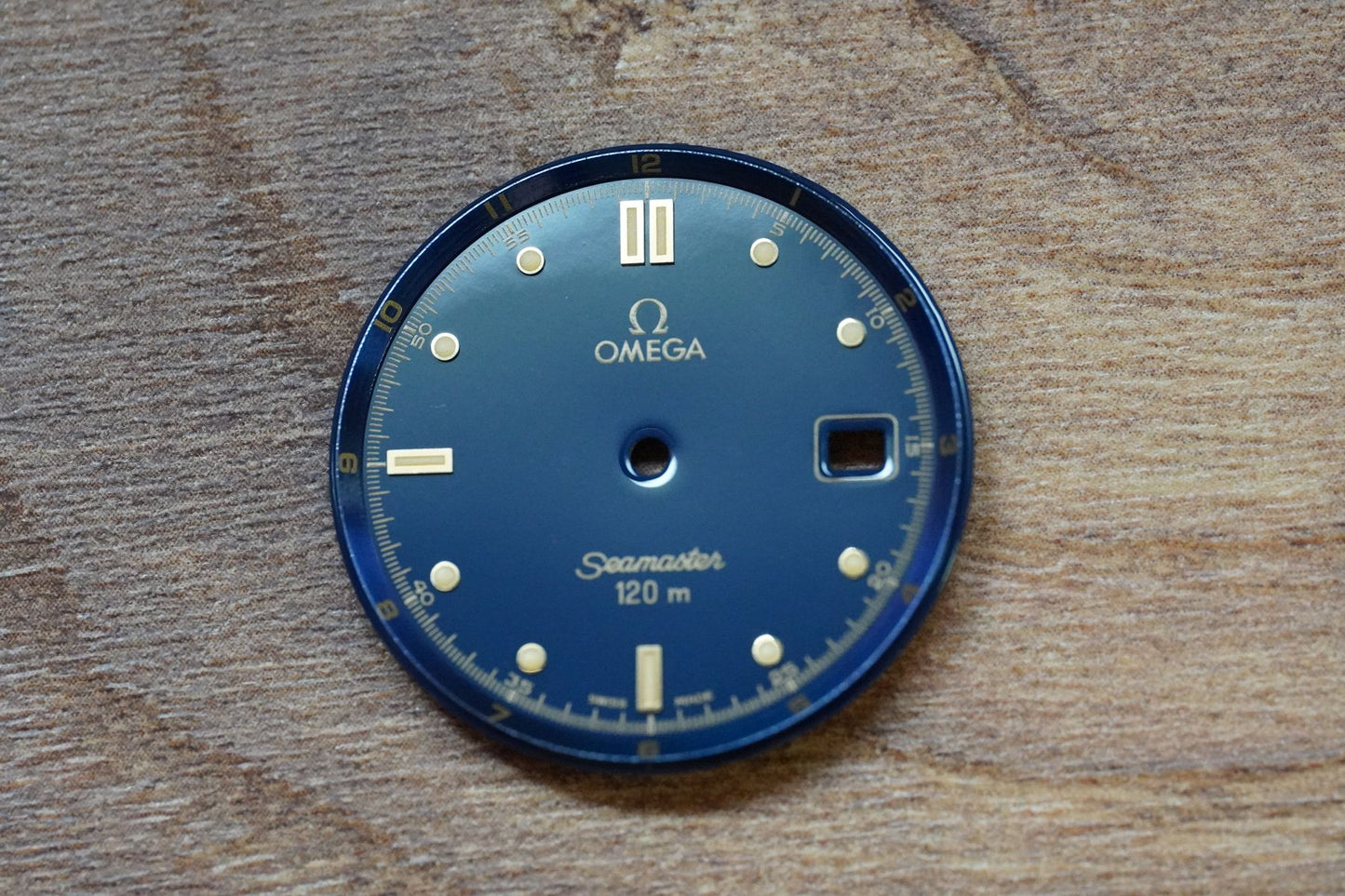 Omega Dial Seamaster 120m - 168.1501 - blue incl. steel hands