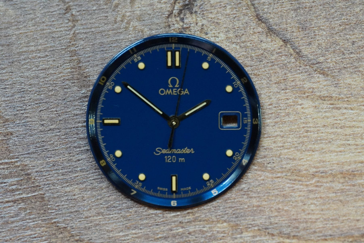 Omega Dial Seamaster 120m - 168.1501 - blue incl. steel hands
