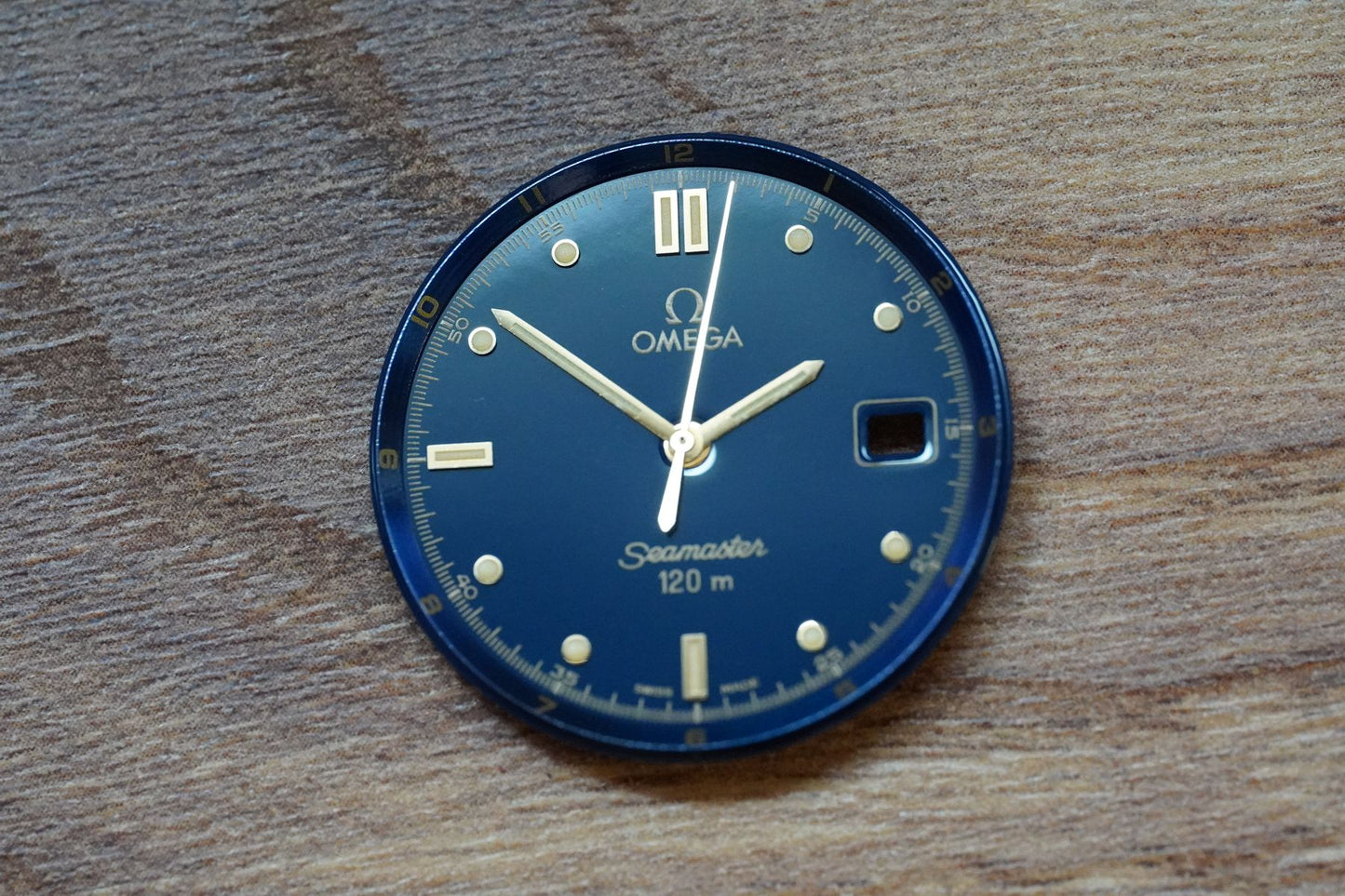 Omega Dial Seamaster 120m - 168.1501 - blue incl. steel hands