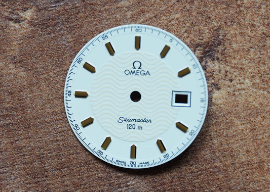 Omega Dial Seamaster 120m - 596.1501 - white incl. steel hands