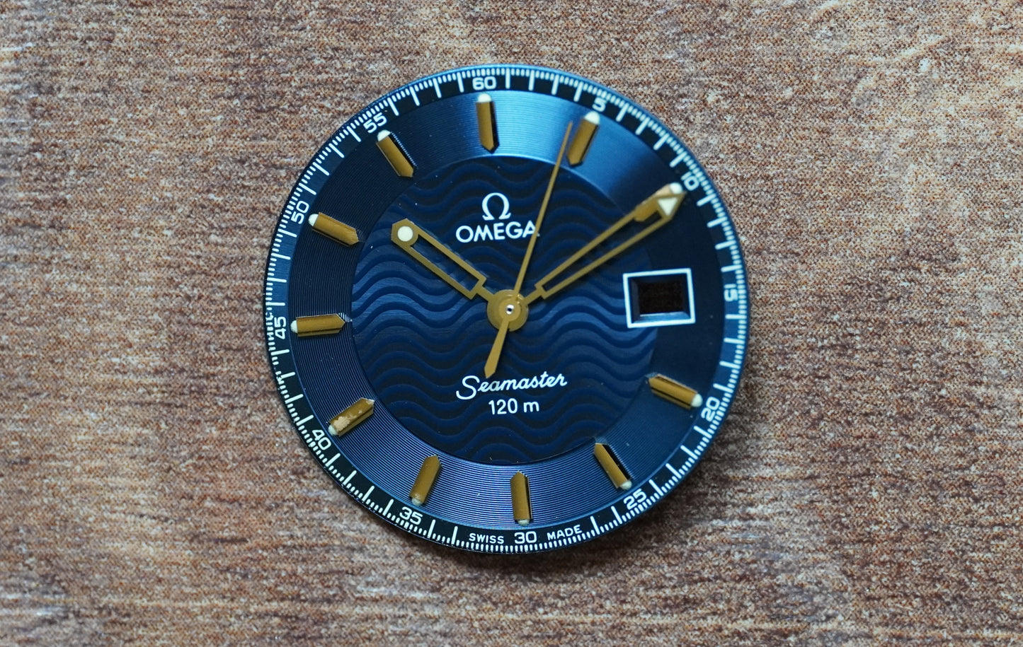 Omega Dial Seamaster 120m - 596.1501 - blue incl. gold hands