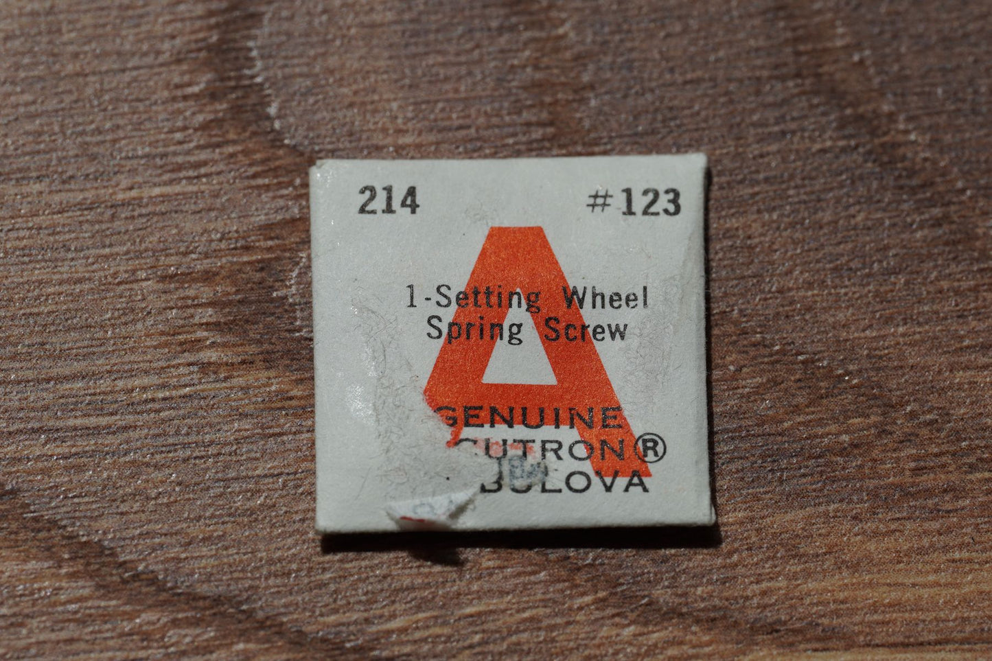 Bulova cal 214 part 123 Setting wheel spring screw