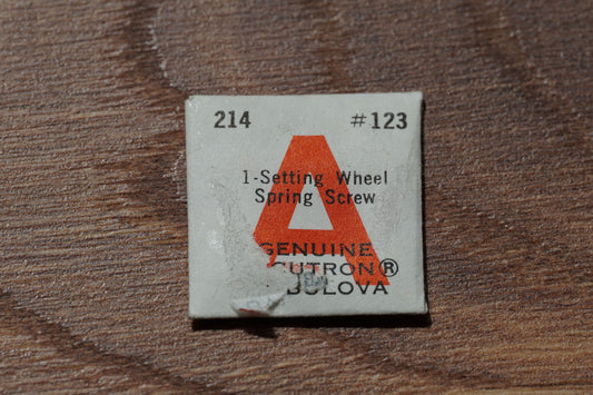 Bulova cal 214 part 123 Setting wheel spring screw