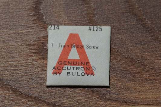 Bulova cal 214 part 125 Train bridge screw