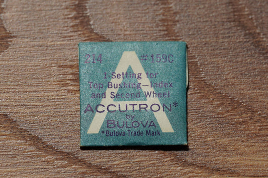 Bulova cal 214 part 159C Setting for top bushing - index and second wheel