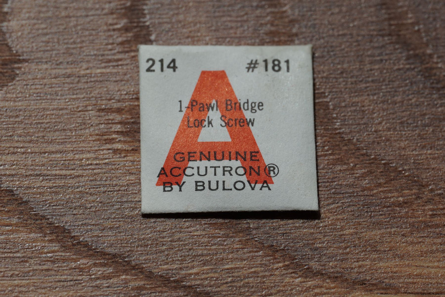 Bulova cal 214 part 181 Pawl bridge lock screw