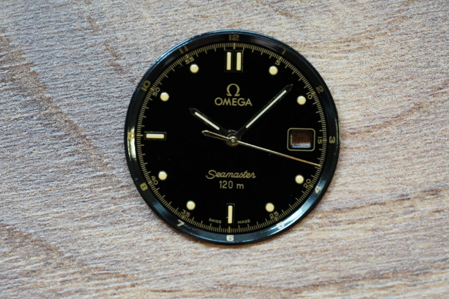 Omega Dial Seamaster 120m - 168.1501 - black incl. steel hands