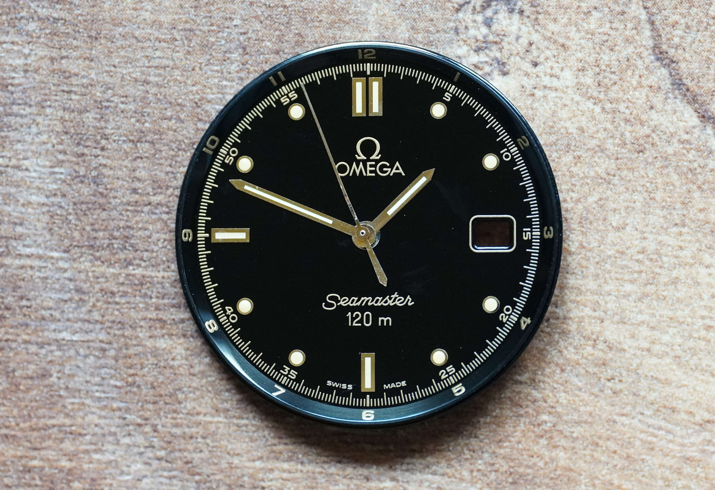 Omega Dial Seamaster 120m - 196.1501 - black incl. gold hands