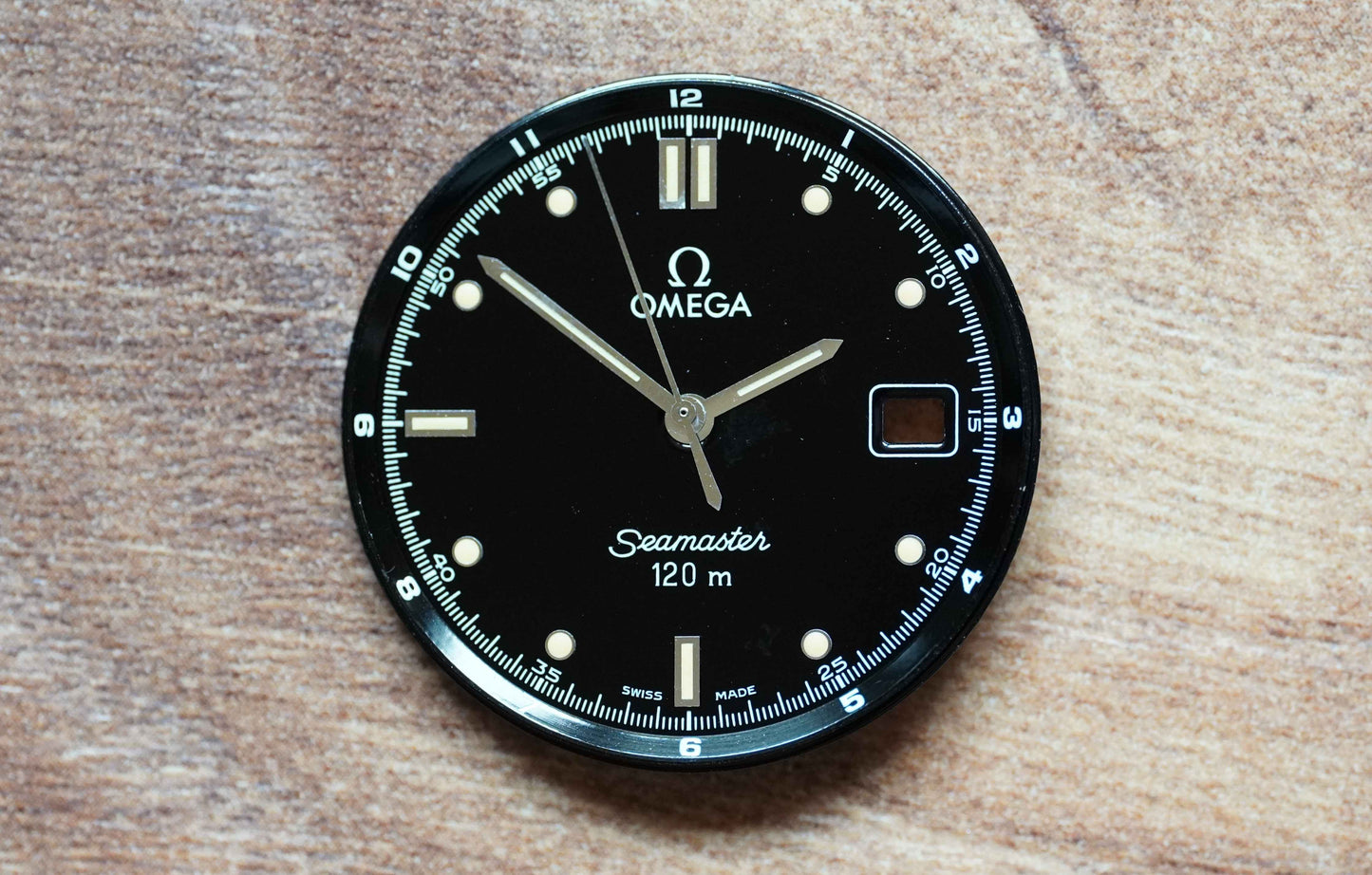 Omega Dial Seamaster 120m - 196.1501 - black incl. steel hands