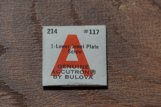 Bulova cal 214 part 117 Lower juwel plate screw