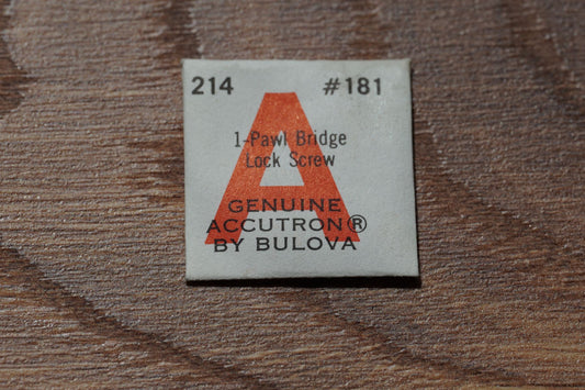 Bulova cal 214 part 181 Pawl bridge lock screw