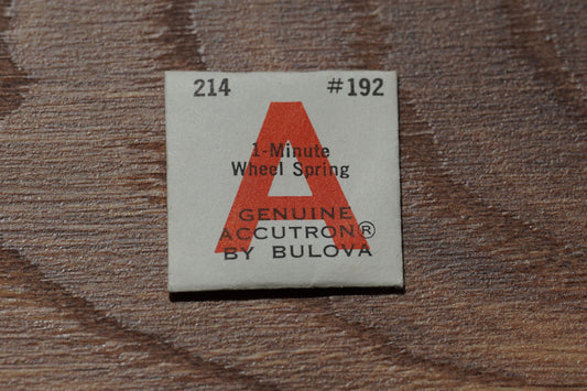 Bulova cal 214 part 192 Minute wheel spring